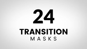 24 Transition masks templates. Ultimate set of transitions for effective business presentation or product promotion. Simple and stylish shape masks for trendy slide theme.