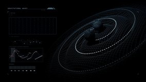 Gravitational Waves. 3D motion graphic video