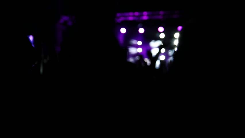 Young people at the rep rock concert, slow-motion