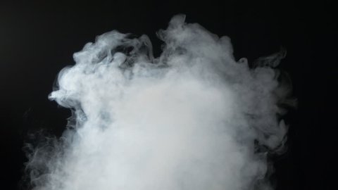 4k Slow Motion Smoke entering screen from bottom left and filling frame stock footage