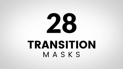 28 Transition shape masks. Ultimate set of transitions for business presentation or product promo video. Simple and stylish shape masks for trendy slide theme.