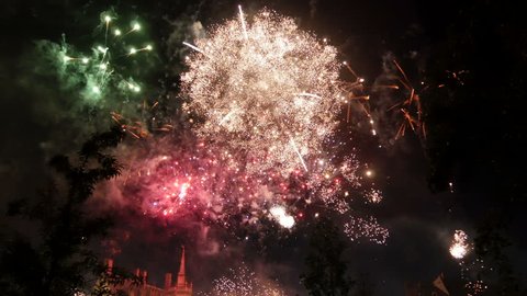 France, Nantes, Castle - 14th july, Bastille Day - Fireworks 10