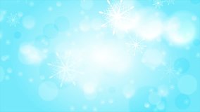 Abstract blue and white bokeh Christmas motion background. Video animation Ultra HD 4K 3840x2160
