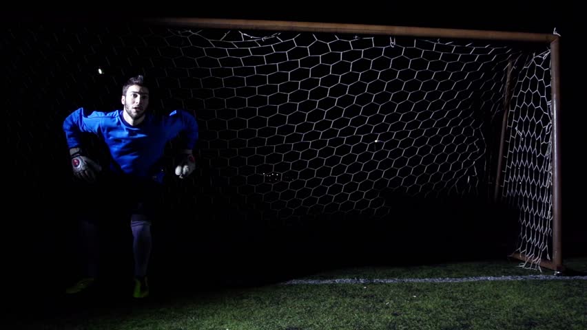 Soccer Goalkeeper - Super Slow Motion Royalty-Free Stock Footage #3352013