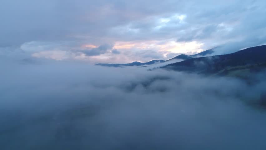 Landscape with clouds on the sunrise  in the Carpathian mountains | Shutterstock HD Video #33526225