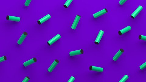 Abstract 3d rendering of geometric shapes. Computer generated loop animation. Modern background, seamless motion design for poster, cover, branding, banner, placard. 4k UHD