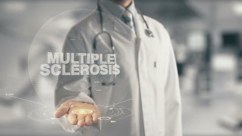 Doctor holding in hand Multiple Sclerosis