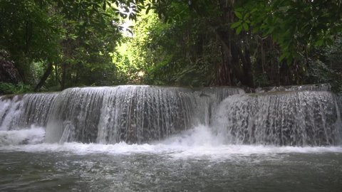 Beautiful waterfall with slow motion