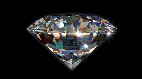 Seamless turning 3D Brilliant Diamond - High Definition