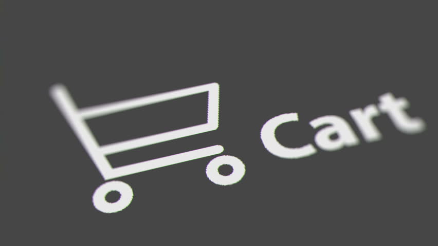 Animation of Adding Items to a Shopping Cart Icon on Computer Screen. Animated Counting Numbers. Royalty-Free Stock Footage #33552013