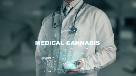 Doctor holding in hand Medical Cannabis