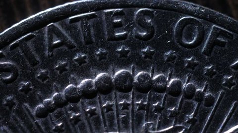 NOVOSIBIRSK, RUSSIA \x96 DECEMBER 06, 2017: Modern World Coins Macro shots is fast changing.