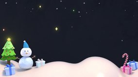 Cartoon snowman dancing in the snow animation. (Looped) - Powered by Shutterstock - Get 15% off with code: PIKWIZARD15