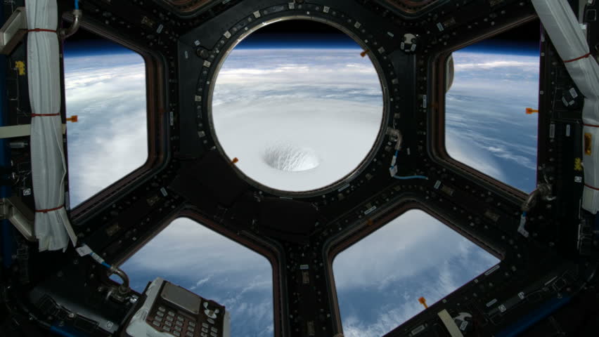 depiction of Hurricane as seen from the International Space Station. Highly