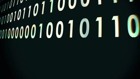 white binary code fast typing on curved glitch old led lcd display 3d animation background loop - new quality retro vintage numbers letters coding techno joyful video footage - Powered by Shutterstock - Get 15% off with code: PIKWIZARD15