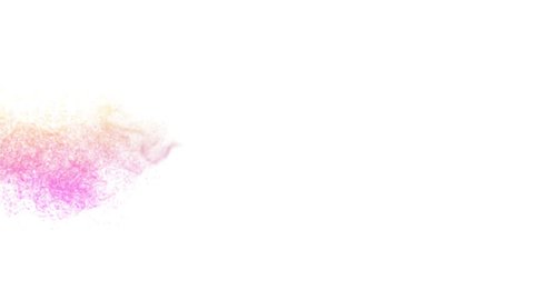 Abstract colorful particles on white background HD 1080