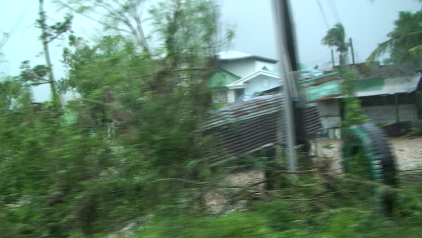 Driving Through Dangerous Flash Flood In Tropical Storm.
