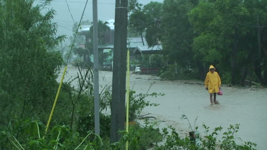 Flash Flooding In Aftermath of Hurricane. 