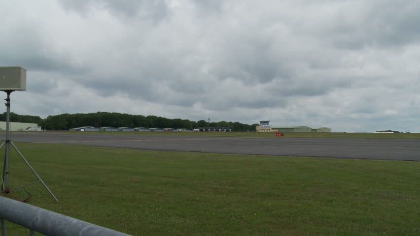 KEMBLE, ENGLAND - AUGUST 2010: Eurofighter Typhoon Jet Aircraft Fly Past - shot