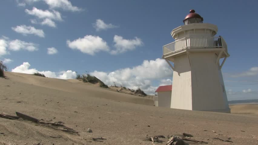 Pouto, New Zealand. December 2012. Pouto lighthouse  was built in 1884, a