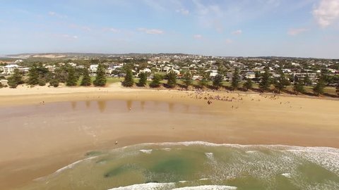 Torquay beach Australia aerial drone
