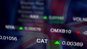 Stock Market Business Background with UK flag - Powered by Shutterstock - Get 15% off with code: PIKWIZARD15