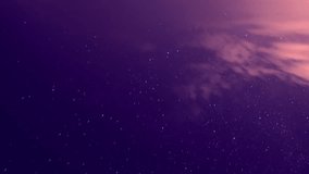 Dark purple clouds day to night sky time lapse. Purple black pass fly skies background. Pink cloudy afterglow dusk evening. Video footage. Full HD, 1920x1080.