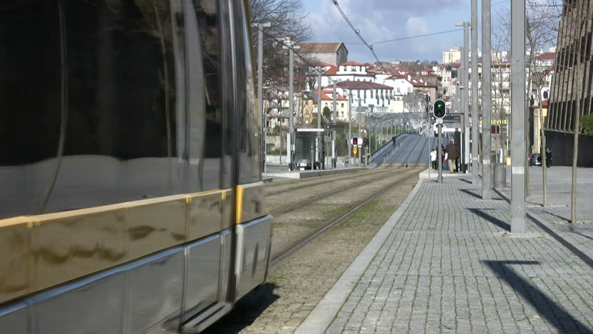 Metro / train in Porto city (Portugal)