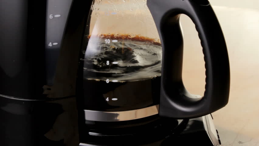 Coffee maker brewing coffee
