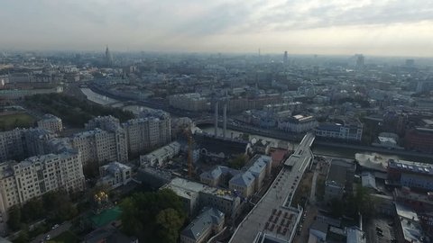 Aerial Panorama Historical Center Moscow