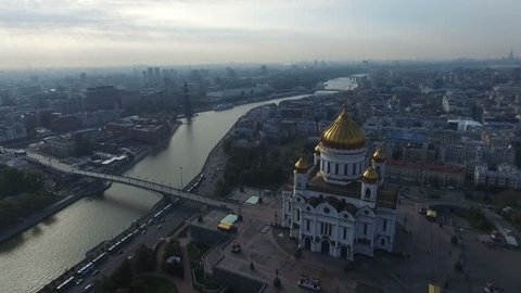 Flying through Cathedral Christ Savior Peter Great