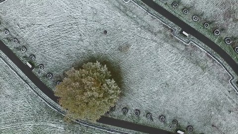 First Snow at Altufevo Estate Park in Moscow