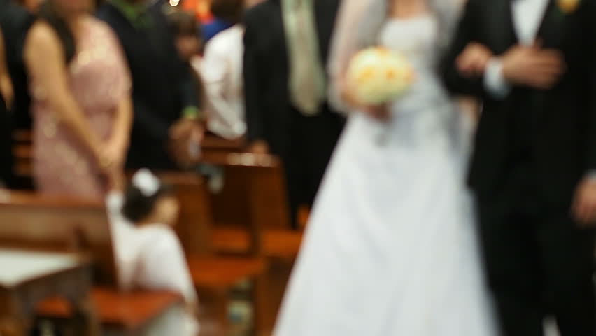 Wedding in a chapel - blurry