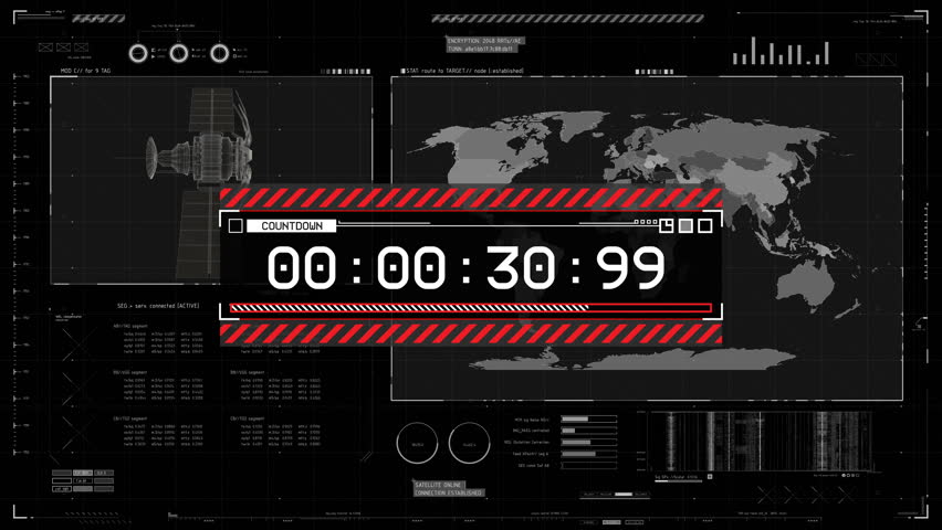 countdown red warning text on screen Stock Footage Video (100% Royalty ...