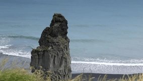 Beautiful scenic landscape of Icelandic nature. Slow Motion Footage.