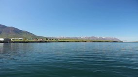 Beautiful scenic landscape of Icelandic nature. Slow Motion Footage.