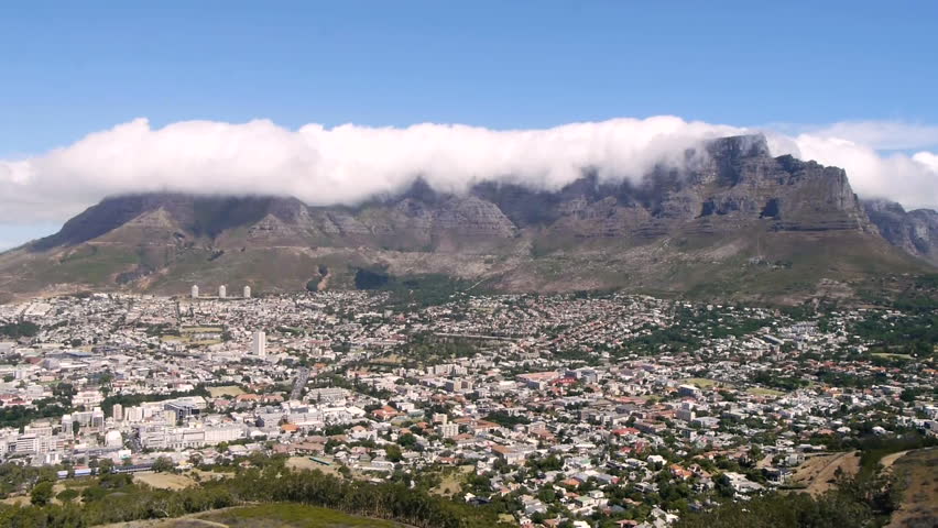 cape town and table mountain time lapse