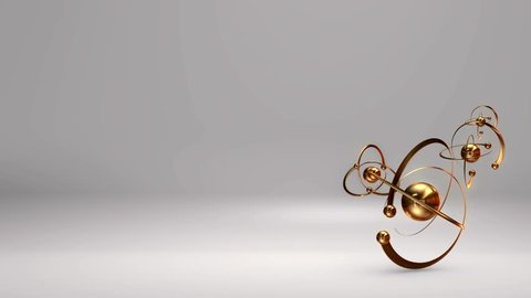 Gold Atom moving unlimited looping