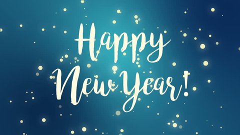 Happy New Year Lettering On Blue Stock Vector (Royalty Free) 524417278 ...