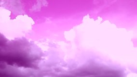 Pink clouds time lapse, beautiful cloud motion. Timelapse of beautiful pink sunset sky turning to blue evening sky  cloudscape footage, Red purple orange blue pink sunset sky cloud Red purple.  :FHD.