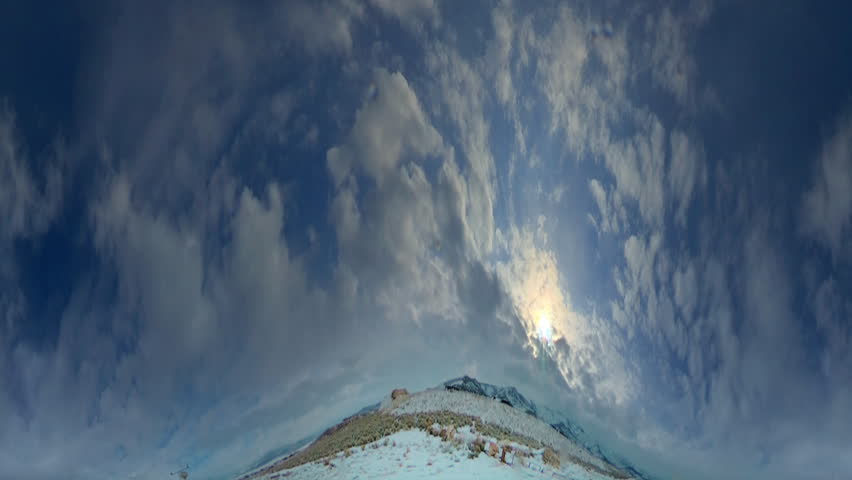 High definition Time lapse  of a cloudy sky shot on a winter day in probe form.