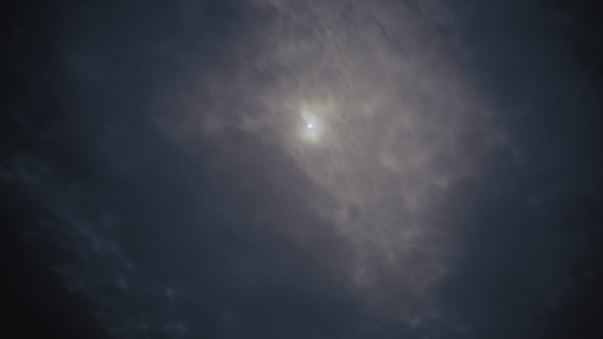 Time lapse shot in high definition tracking the moon on a cloudy night.