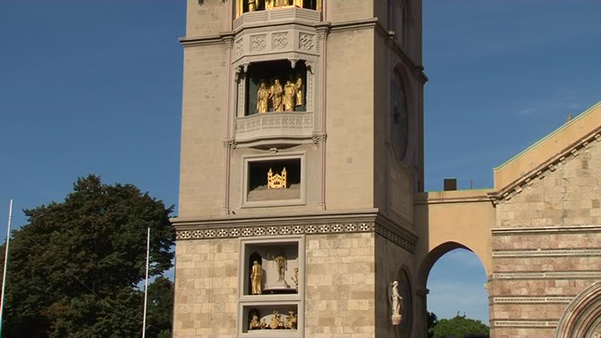 Cathedral in Duomo square in Messina , Italy