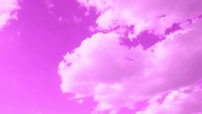 Time lapse purple pink sunset sky cloud. FULL HD.