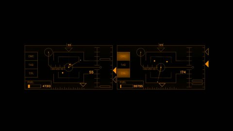 Computer Game Interfacehitech Software Panelaviation Radar Stock