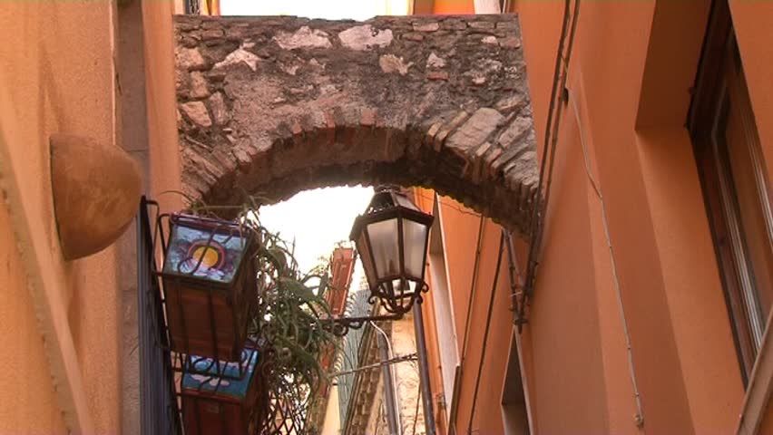 typical architecture in Taormina, Sicily, Italy