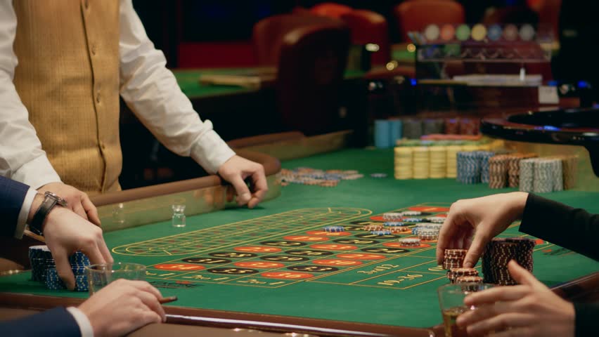 Girl betting in a casino