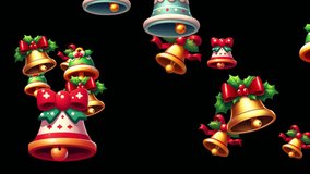 Christmas bells animation, Different colorful Christmas bells moving randomly. Christmas celebration background   - Powered by Shutterstock - Get 15% off with code: PIKWIZARD15