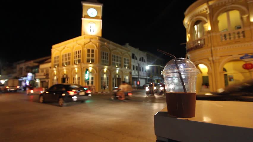 Glass coffee with Clock tower 1