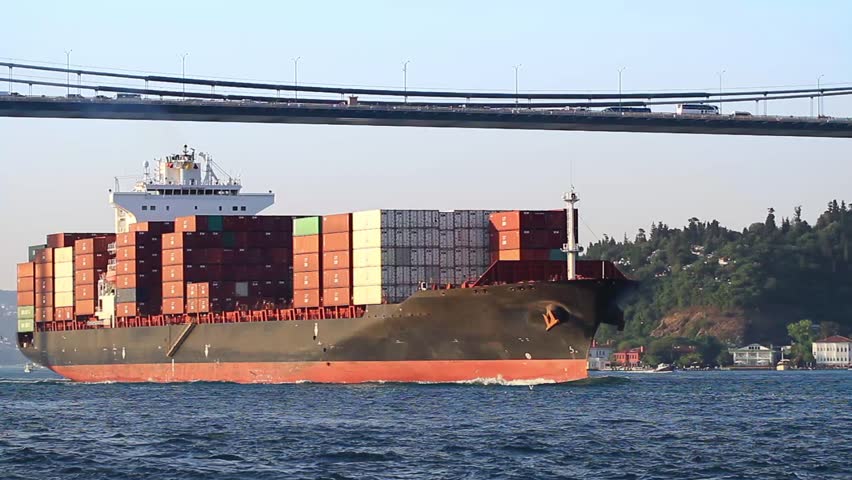 Super Ship Transporting Containers 
